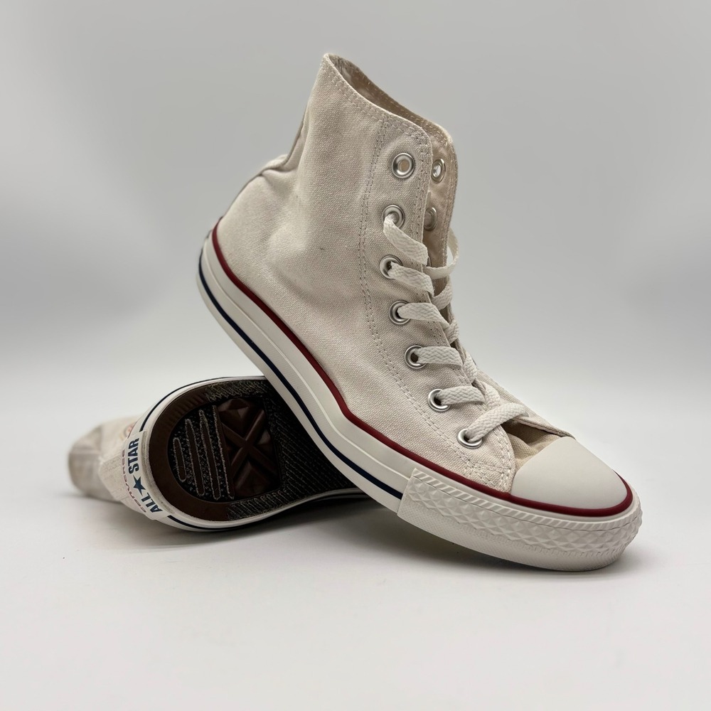 ConverseChuckTaylor AllStar High Top Off White Canvas Sneakers M7650 Mens 6 W 8